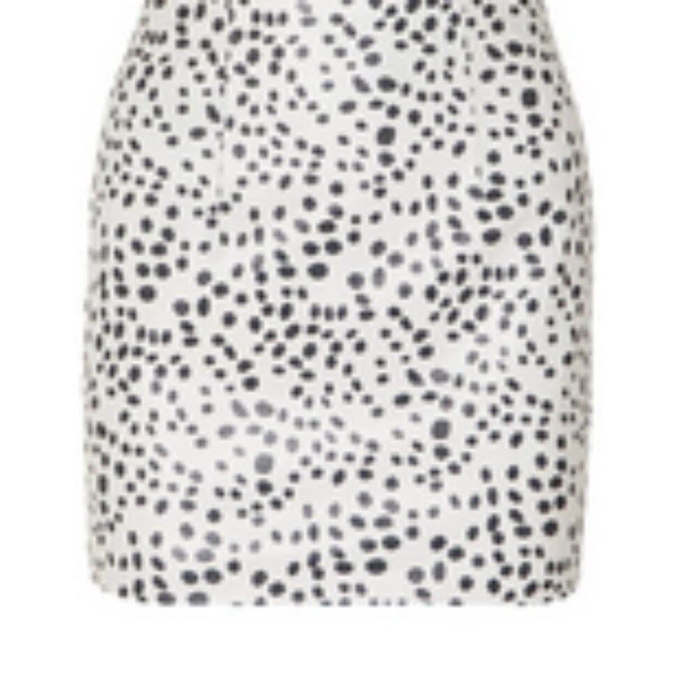 16 Arlington Printed leather mini skirt black and white size 6